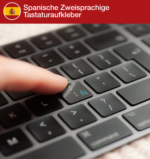 Spanische Zweisprachige Tastaturaufkleber