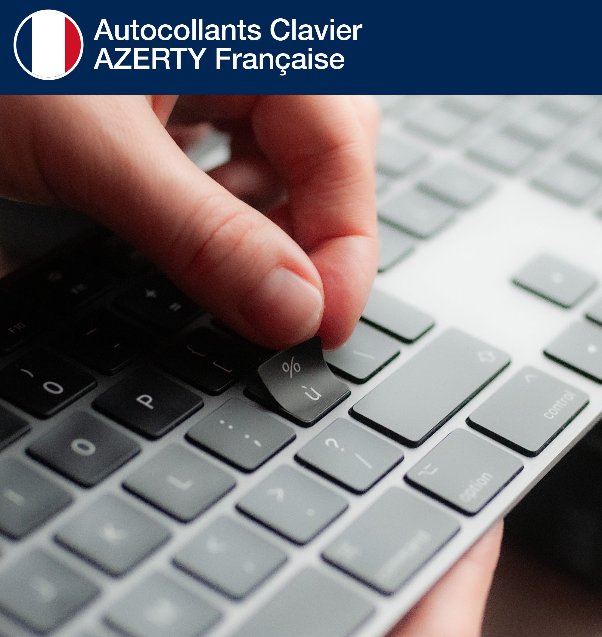 Autocollant Plaque Immatriculation 13 Autocollant Clavier Azerty Français Sticker Autocollant AZERTY QWERTY Pour Touches De Clavier D'Ordinateur Portable Touche Clavier