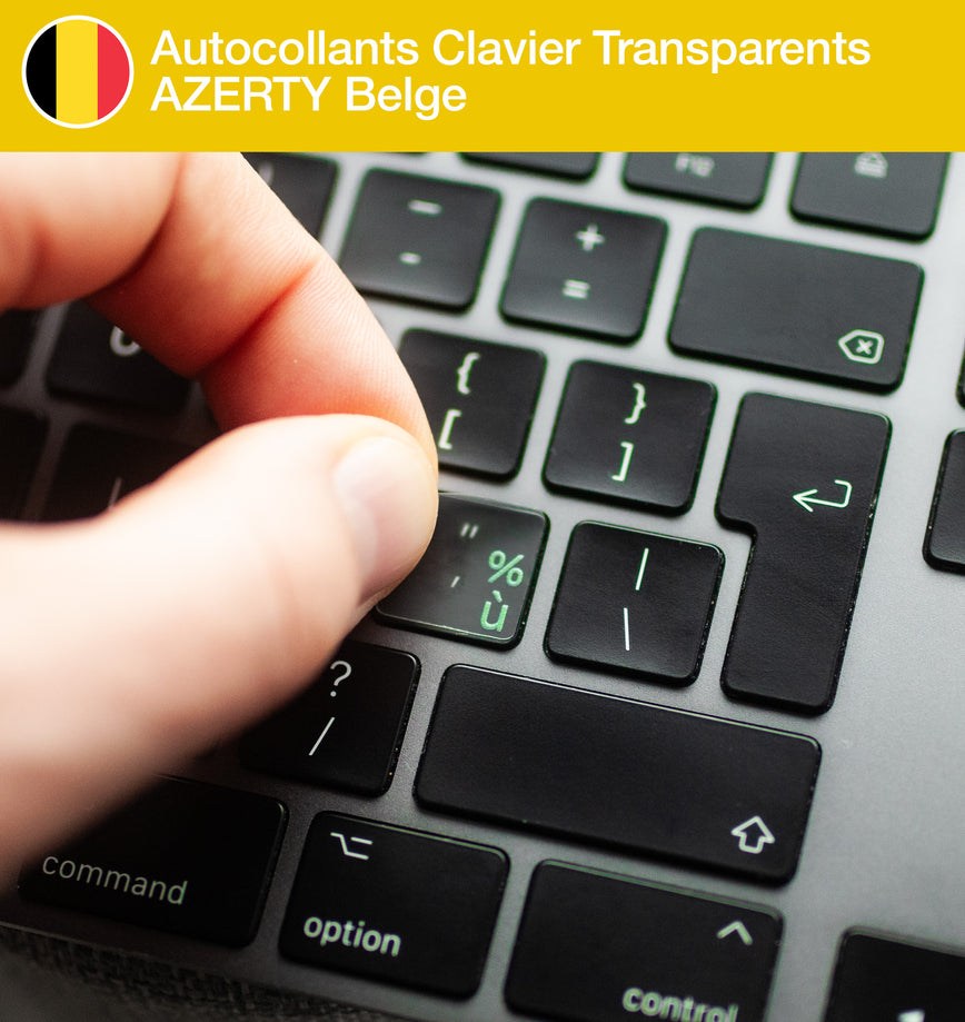 Stickers Autocollants Clavier Transparents AZERTY Belge