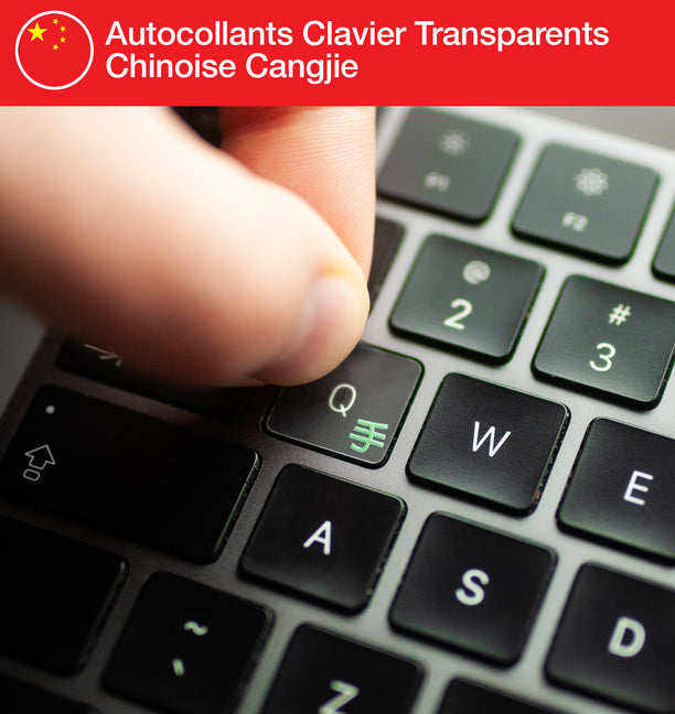 Stickers Autocollants Clavier Transparents Chinoise Cangjie