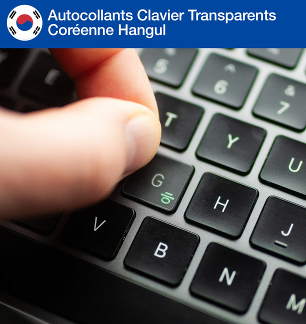 Stickers Autocollants Clavier Transparents Coréenne Hangul
