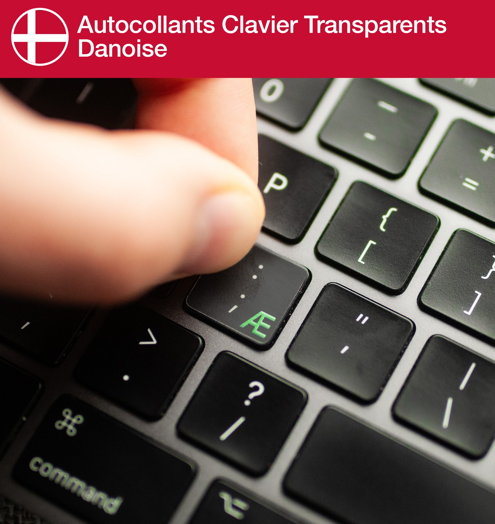 Stickers Autocollants Clavier Transparents Danoise • Keyshorts