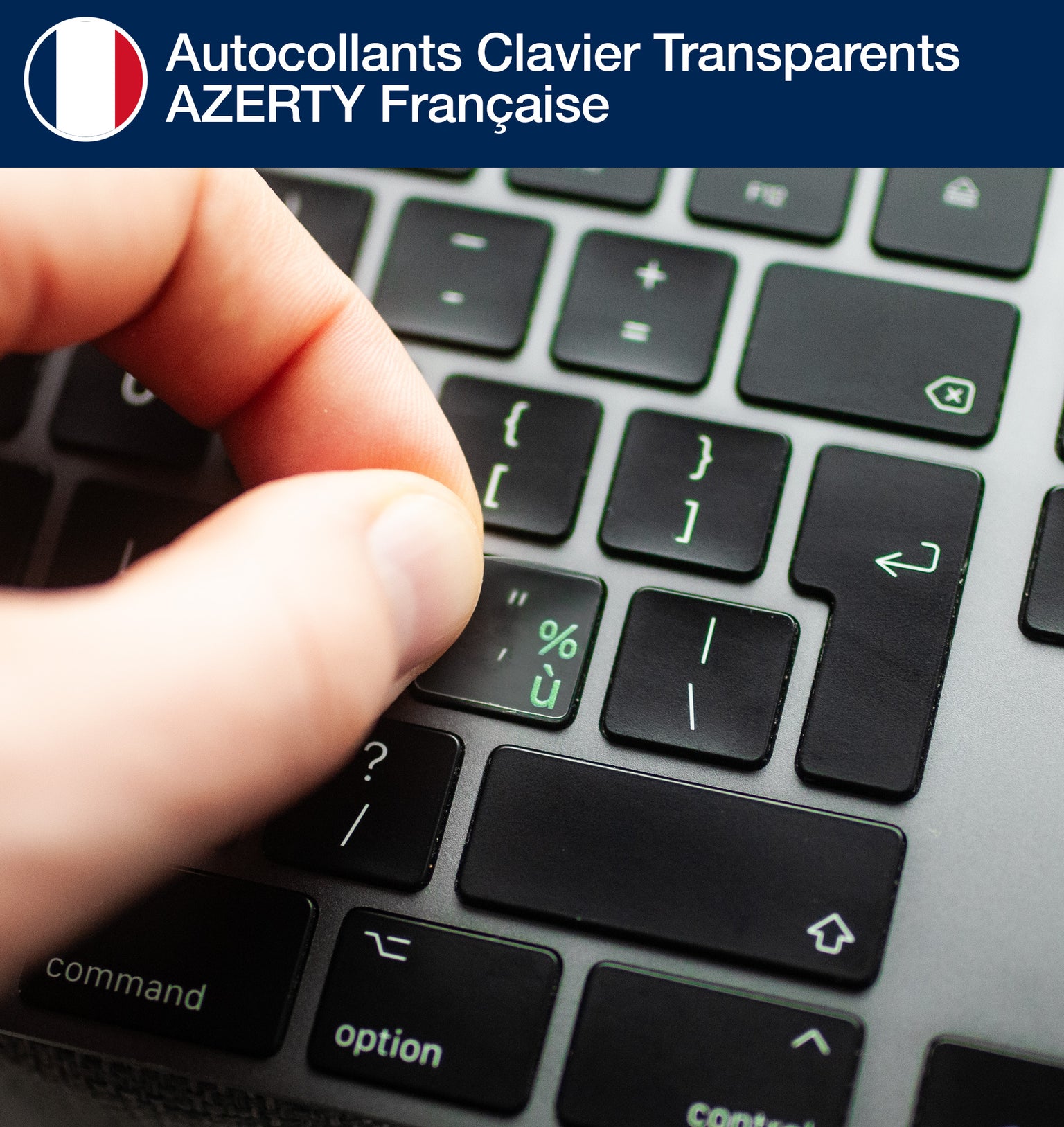 Stickers Autocollants Clavier Transparents AZERTY Française