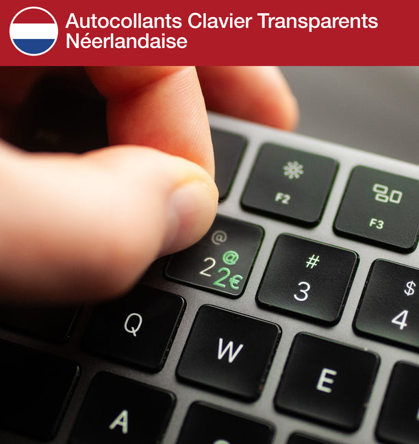 Stickers Autocollants Clavier Transparents Néerlandaise