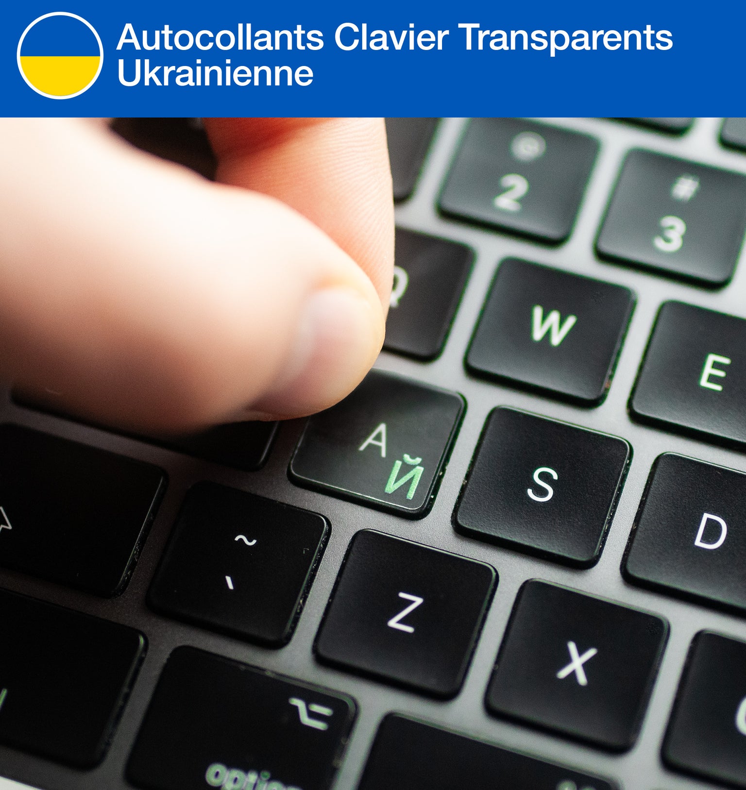 Stickers Autocollants Clavier Transparents Ukrainienne