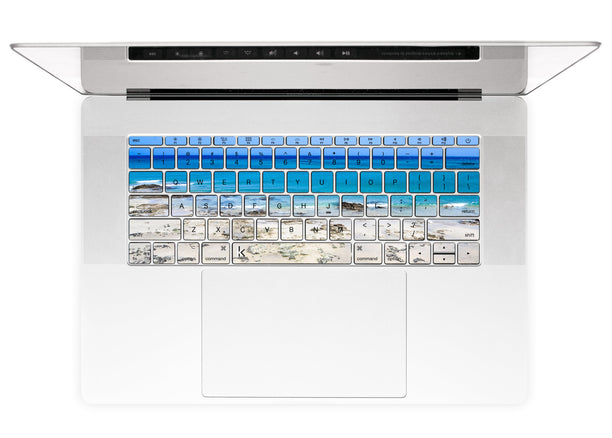 Strand von Fuerteventura MacBook Tastaturaufkleber
