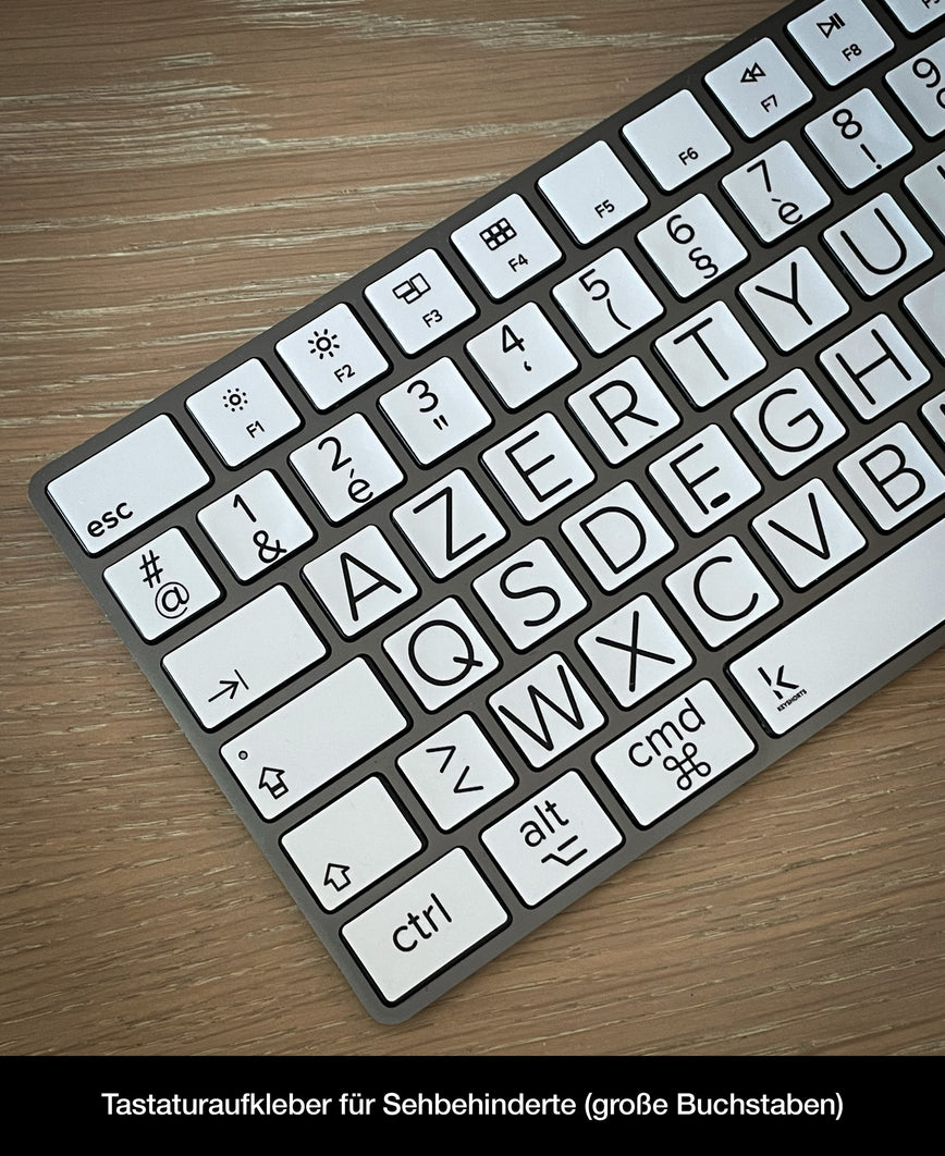 Tastaturaufkleber für Sehbehinderte (große Buchstaben)