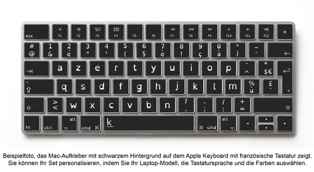 Tastaturaufkleber für Legasthenie