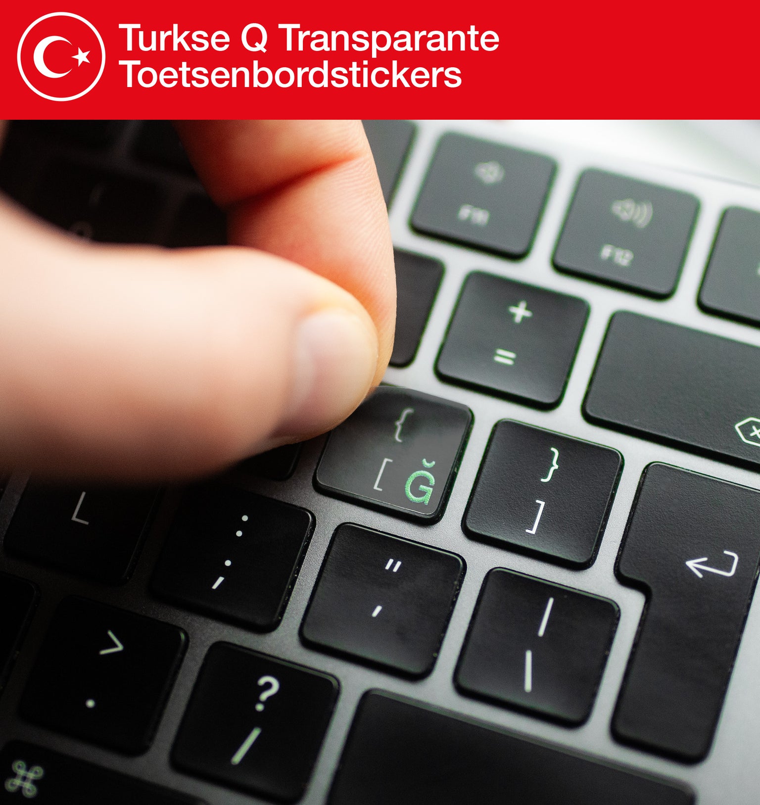 Turkse Q Transparante Toetsenbordstickers