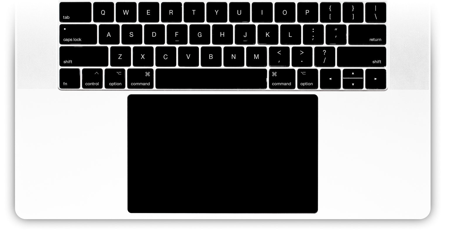 Zwarte MacBook Trackpad Sticker