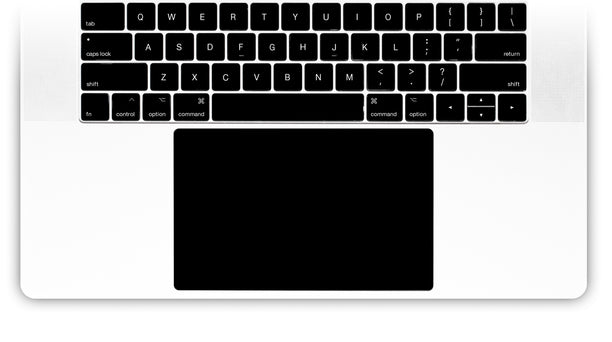 Zwarte MacBook Trackpad Sticker