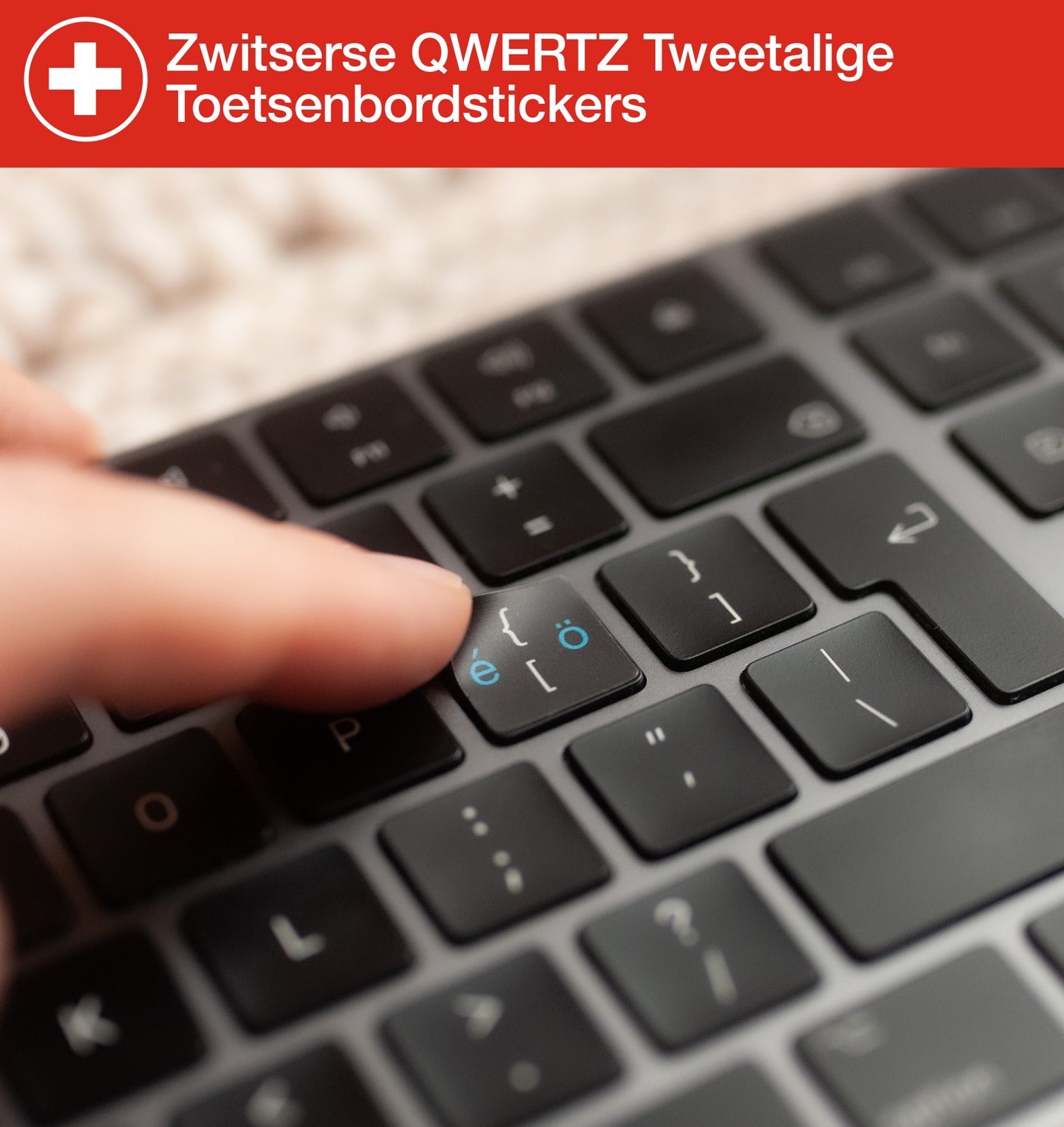 Zwitserse QWERTZ Tweetalige Toetsenbordstickers