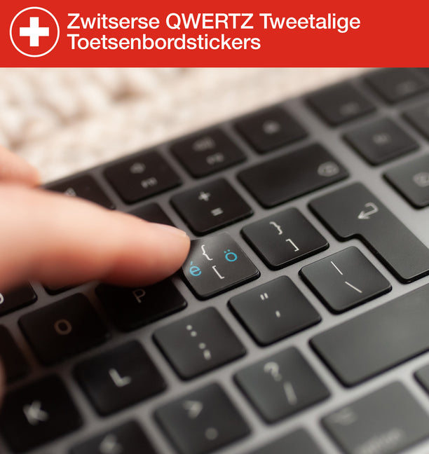 Zwitserse QWERTZ Tweetalige Toetsenbordstickers